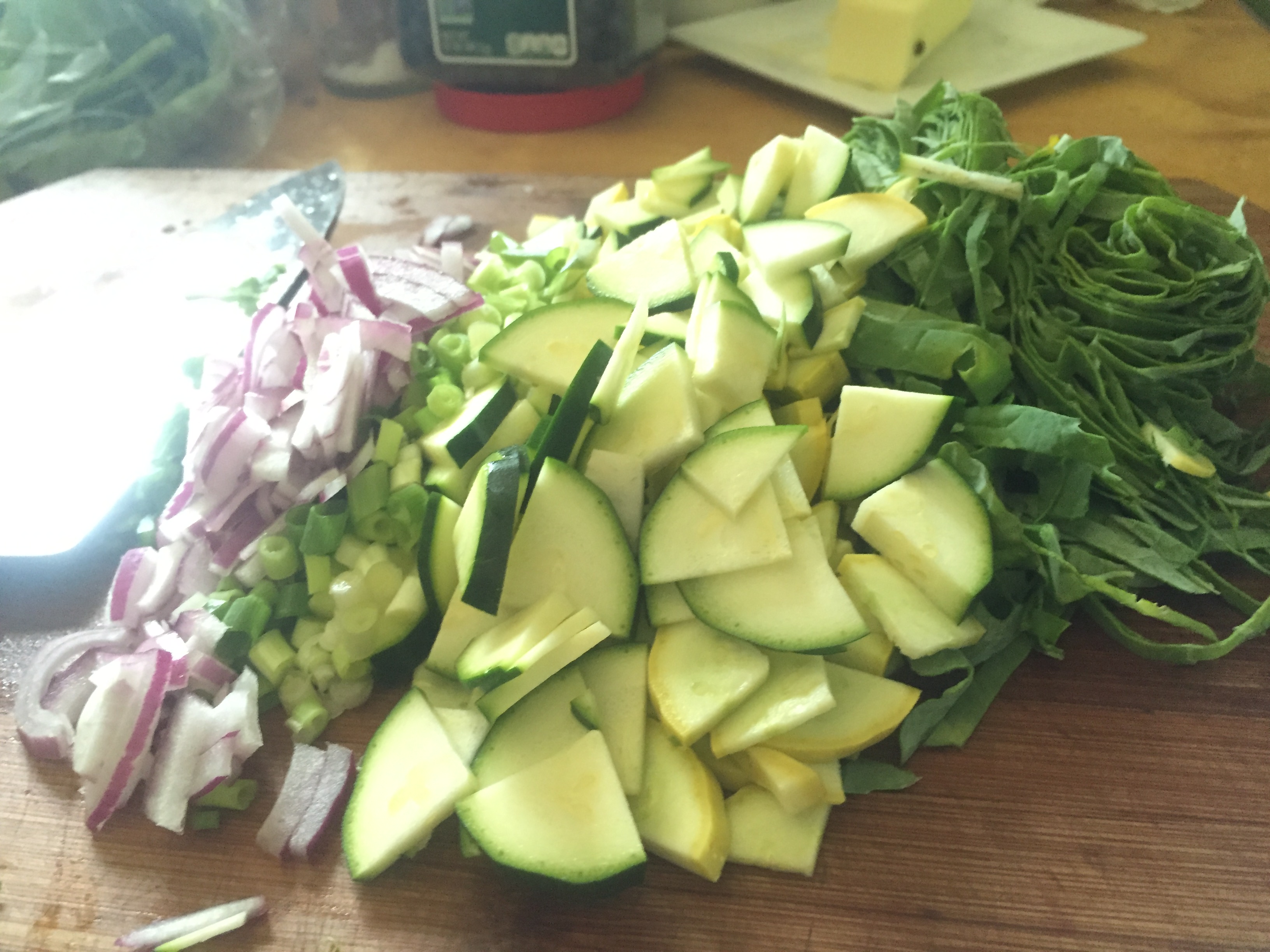 Chopped Veggies for a Veggie Scramble