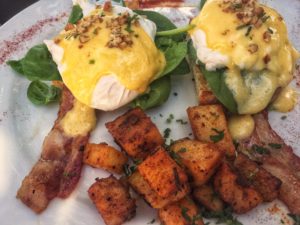 North Garden's Walnut Pecan Eggs Benedict