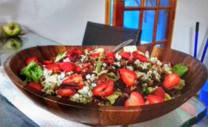 Strawberry, Pecan, Blue Cheese Salad