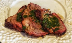 Skirt steak and chimichurri