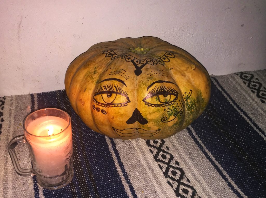 The pumpkin was too hard to carve...