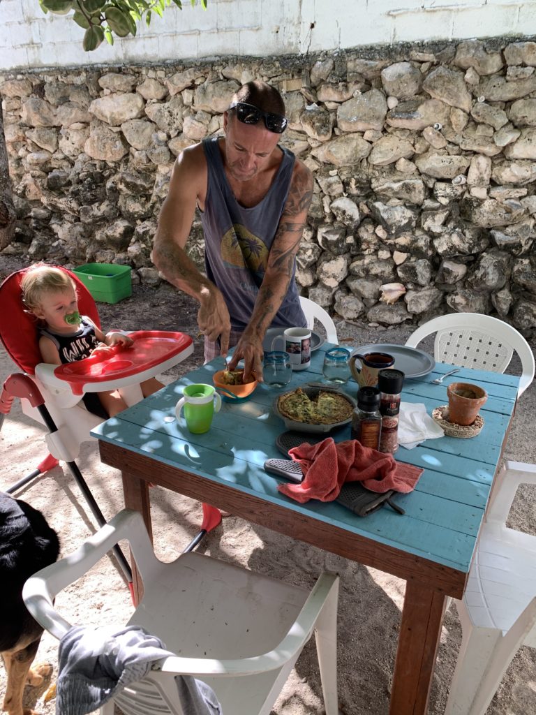 Quarantine breakfast in the garden