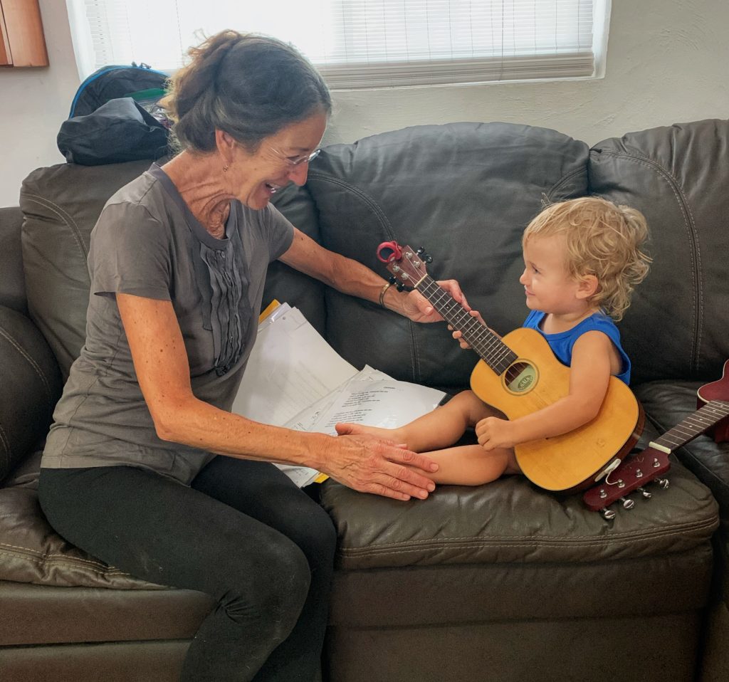 Abuela and her blue-eyed boy